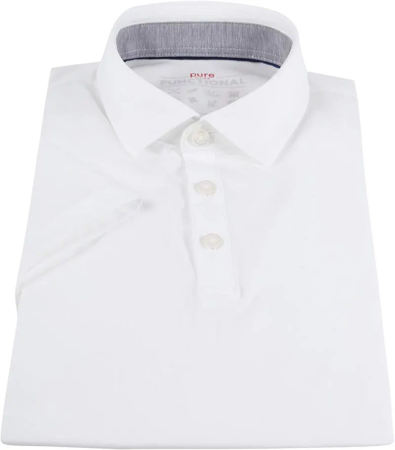 Pure Pure Functional Polo slim fit shor - Größe S, Weiß, – Produktbild 4 von 4