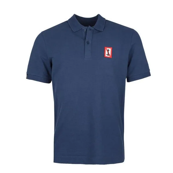 FÄDD FÄDD Herren Poloshirt aus Bio-Baumwolle "ANKERVERBOT", Blau, – Produktbild 1 von 4