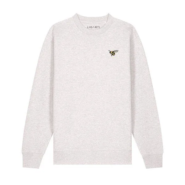 LIGARTI Bestickter Pullover – Brumhilde – LIGARTI Tiermanufaktur, Hellgrau, – Produktbild 1 von 4