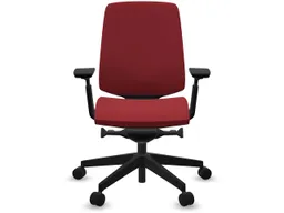 profim profim Bürodrehstuhl "LIGHT UP" mit Armlehnen, Gestell: schwarz, Stoff: rot – Produktbild 1 von 1