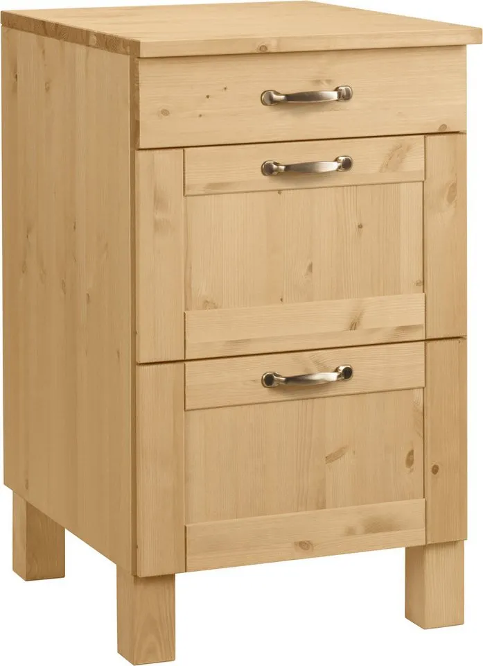 Home affaire Unterschrank Alby Breite 50 cm, 3 Schubladen, Beige, – Produktbild 2 von 5