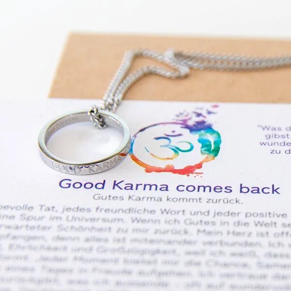 Divasya Divasya Silberne Kette mit Ring | Good Karma Comes Back – Produktbild 3 von 4