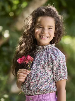 Vertbaudet Mädchen Blusenshirt in Cropped-Länge – Produktbild 1 von 1
