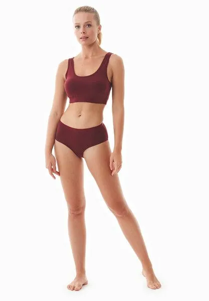ORGANICATION ORGANICATION KARINNA | Hipster aus Bio-Baumwolle und TENCEL Modal im 3er-Pack, Bordeaux, – Produktbild 1 von 3
