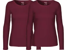 Neutral Neutral 2er-Pack Bio-Damen-Langarmshirt mit Rundhalsausschnitt, bordeaux, Gr. M – Produktbild 1 von 1