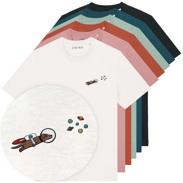LIGARTI T-Shirt – Astrowau – LIGARTI Tiermanufaktur, Mintgrün, – Produktbild 1 von 4
