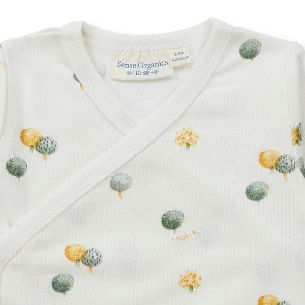 Sense Organics sense-organics Baby Wickelshirt, Modell VICTORIA, Weiß mit bäumen, – Produktbild 3 von 4