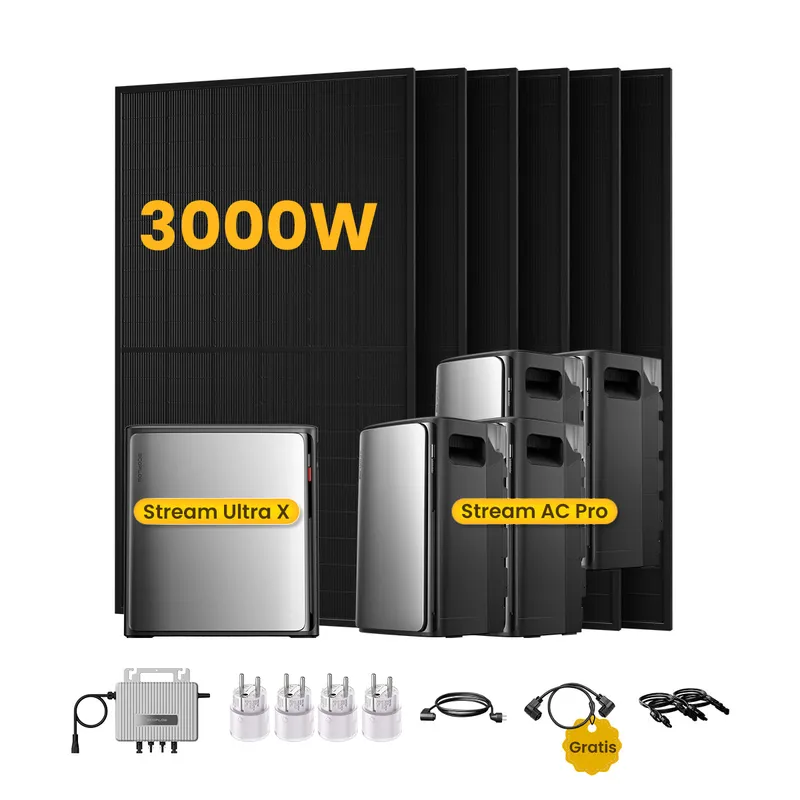 EcoFlow EcoFlow Stream Ultra X, Solaranlage mit Speicher, mit 6 x 500W Bifazialen Solarmodulen, by Powerness - Stream Ultra X + 4 x Stream AC Pro | 11520Wh / 4 x Smart Plug / Standardversand – Produktbild 1 von 1