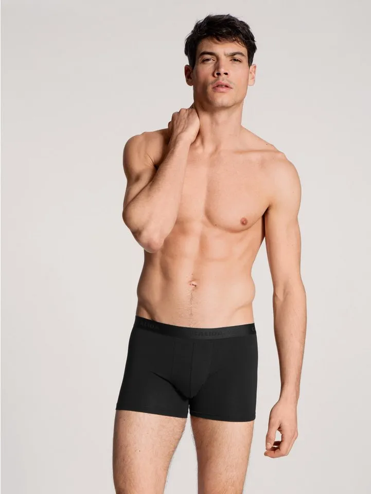 CALIDA CALIDA Boxershorts Natural Benefit (3er Pack) Single Jersey-Qualität, elastisch, Schwarz, – Produktbild 3 von 5