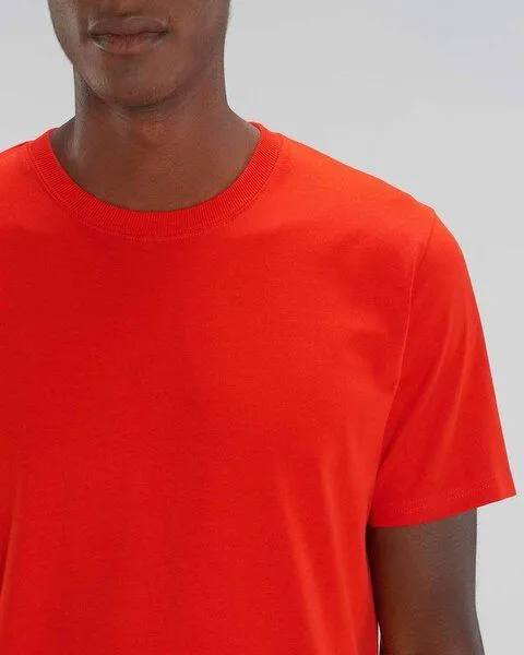 YTWOO YTWOO Herren schweres Bio T-Shirt. Männer Premium Basic Shirt. Heavy Cotton, Hellrot, – Produktbild 2 von 3