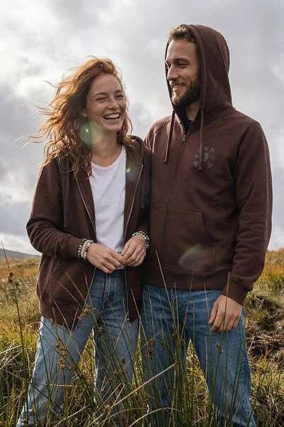 KOKOworld KOKOworld Kapuzenjacke Goa-Zip-Unisex, Brown sun&soil (braun), – Produktbild 3 von 4