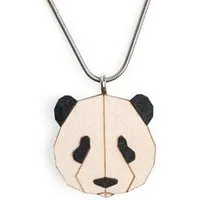 BeWooden BeWooden Halskette Panda | Kette mit Anhänger aus Holz | Tier Motiv | Panda – Produktbild 1 von 1