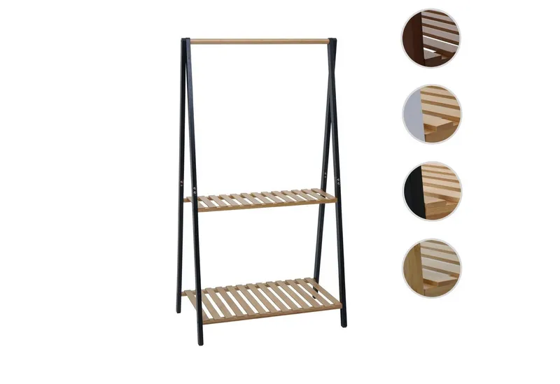 MCW Garderobenständer MCW-Q32-G, Hohe Stabilität und langlebige Verarbeitung, Schwarz, – Produktbild 3 von 4