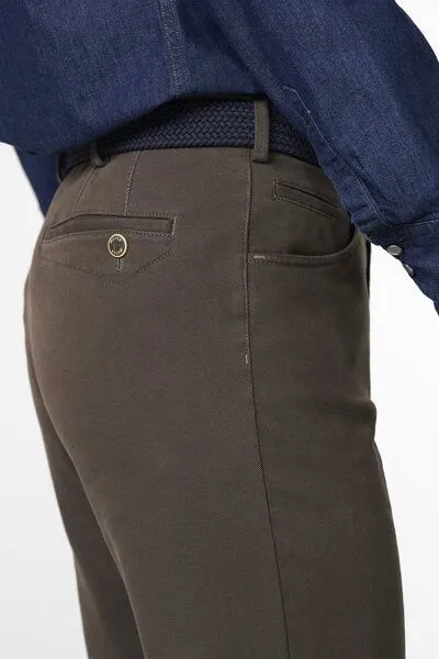 Meyer MEYER Winter-Twill Chino, Braun (stein), – Produktbild 4 von 4