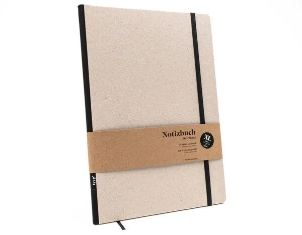 tyyp Skizzenbuch DIN A4 – 100% Recyclingpapier (Blauer Engel) – Klassik ÖKO by tyyp, Schwarz, – Produktbild 1 von 4