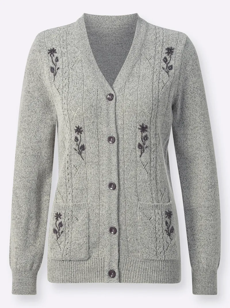 Witt Cardigan, Hellgrau-meliert, – Produktbild 2 von 2