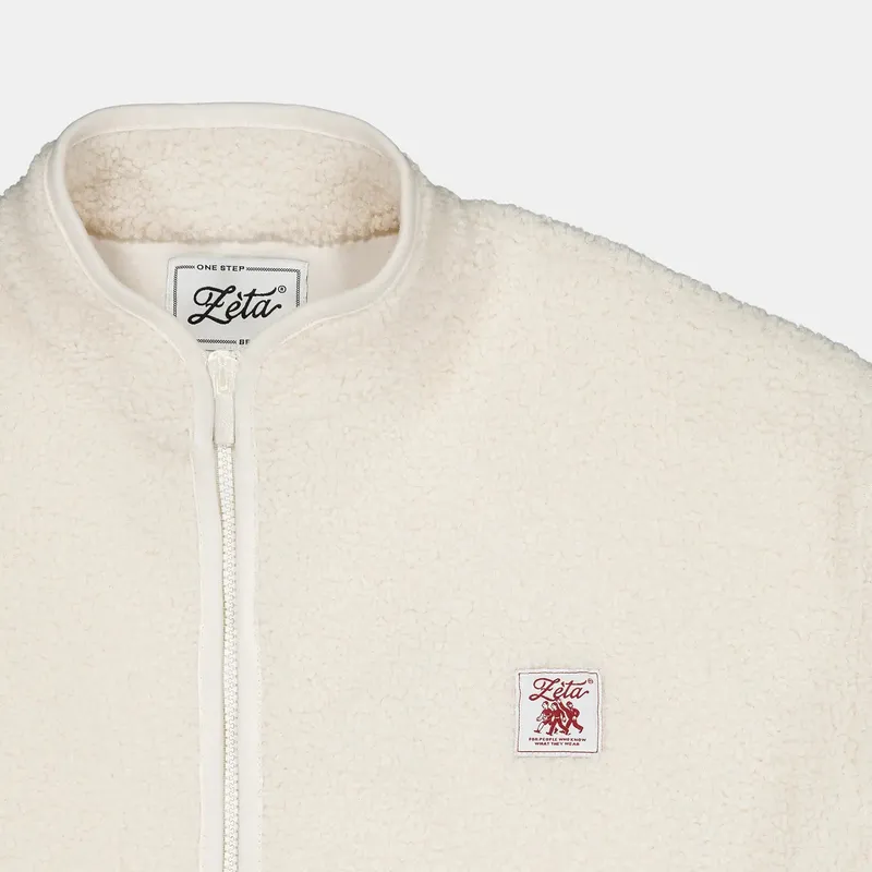 Zèta Zèta Herren vegan Jacke Unisex Sherpa Beige, Beige, – Produktbild 2 von 2