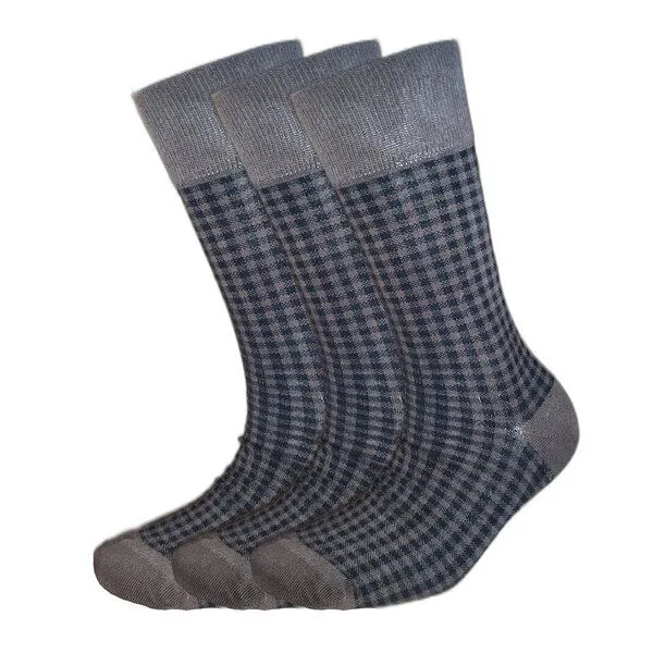 BLS Organic BLS Organic 3er Pack GOTS zertifiziert 98 % Bio-Baumwolle Quadrat Design Socken, Braun, – Produktbild 1 von 1