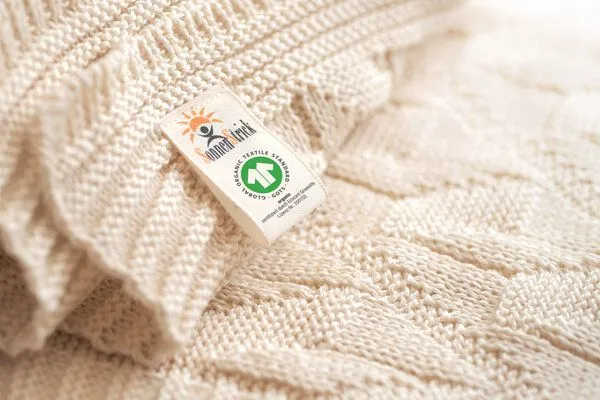 Sonnenstrick Sonnenstrick Babydecke mit Rauten-Muster, Natur, – Produktbild 4 von 4