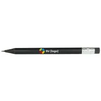 FSC-zert. Bleistift rund schw durchgefärbt, 9,75 cm, mit Radiertip, farbig lackiert – Produktbild 1 von 1