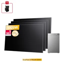 EcoFlow EcoFlow Stream 5000, All-in-One Speicher für Balkonkraftwerke, mit 4 Bifaziale Solarmodule, by Powerness - 480W BC X 4 / 5kWh / Standardversand – Produktbild 1 von 1