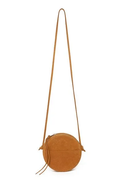 ELEKTROPULLI Kleine Runde Schultertasche MONA aus Leder von ElektroPulli, Cognac, – Produktbild 1 von 2