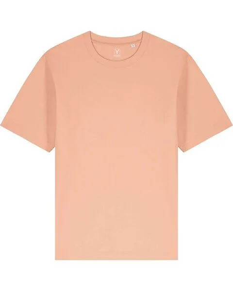 YTWOO YTWOO Sehr dickes Unisex T-Shirt | 240 g/qm | Top Premium Bio-Baumwolle, Apricot, – Produktbild 4 von 4