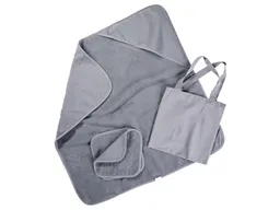 HANS NATUR HANS NATUR Baby Kapuzenhandtuch und 2 Waschlappen Bio Baumwolle Frottee blau Maße 23 x 23 cm und 77 x 75,5 cm – Produktbild 1 von 1