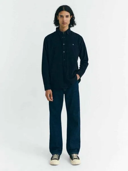 thinking mu thinking mu Herren Hemd - Corduroy Anto Shirt - aus Baumwolle, Navy (blau), – Produktbild 2 von 4