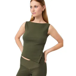 mandala Figurbetontes Tanktop mit Knopf aus Mesh für Frauen Mandala – Produktbild 1 von 1