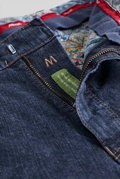 Meyer MEYER Struktur Swingpocketjeans, Blau (blue-stone), – Produktbild 6 von 6