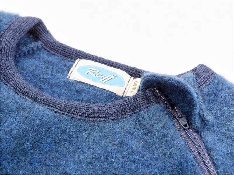 Reiff Strickwaren Reiff Strickwaren Schlafsack Baby mit Arm Bio-Merinowolle Ganzjahr, Blau, – Produktbild 2 von 2