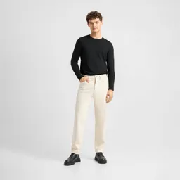 DAWN RISE Relaxed Tapered Minimal Stretch - Basic - Ecru - Ecru / 33 / 30 – Produktbild 1 von 1