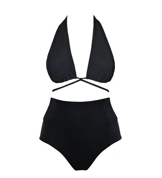 Anekdot Anekdot Bikini Set Versatile Top + Bow Back Slip, Black, – Produktbild 1 von 2