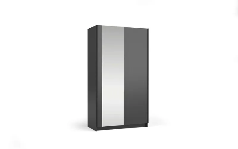 Home affaire Kleiderschrank Hildreth, Wäscheschrank, Schwebetüren, Versand nur 4,95?! mit Spiegel, FSC®-zertifizierter Holzwerkstoff, in 3 Breiten, Schwarz, – Produktbild 2 von 5