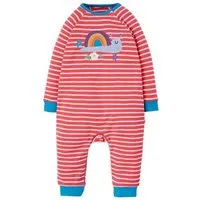 Frugi Frugi Baby-Strampler Schnecke melone-weiss gestreift Schlafanzug Remy – Produktbild 1 von 1