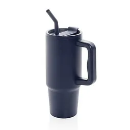 XD Collection XD Collection Vakuum-Isolierbecher Embrace Deluxe aus RCS, 900 ml, Dunkelblau, – Produktbild 1 von 1