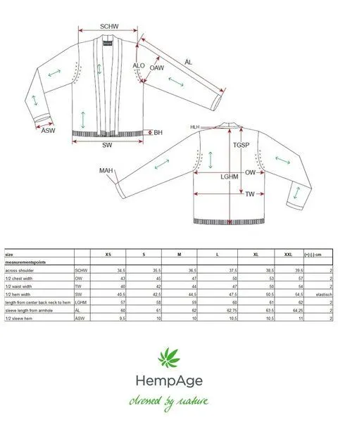 HempAge HempAge Sommerliche Strickjacke Hanf/Biobaumwolle, Menta (grün), – Produktbild 2 von 4