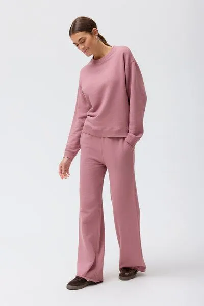 People Wear Organic People Wear Organic Sweat Pullover, rosa uni, Rose, – Produktbild 4 von 4