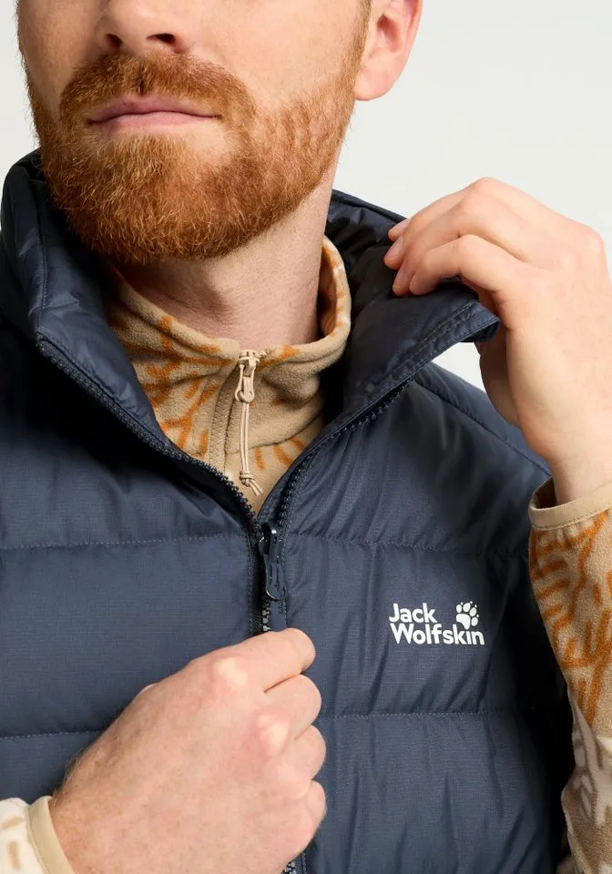 Jack Wolfskin Jack Wolfskin Daunenweste WILD PASS DOWN VEST M RDS Daunenweste, warm, wind- und wasserabweisend, Blau, – Produktbild 4 von 5