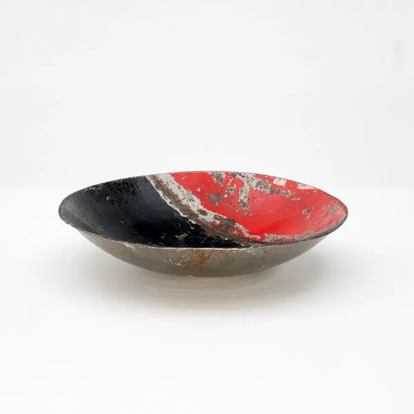 Moogoo Creative Africa Moogoo Creative Africa Schale aus recycelten Ölfässern ca. 38 cm, Schwarz & rot, – Produktbild 1 von 4