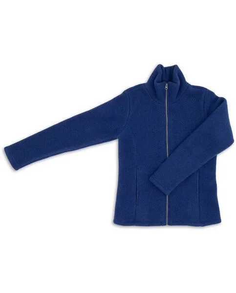 Engel Engel Damen Fleece-Jacke mit Reißverschluss Schurwolle, Enzian-melange, – Produktbild 1 von 4