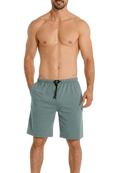 Haasis Bodywear Haasis Bodywear Herren Bermuda mit Seitentaschen, Single Jersey, reine Baumwolle, Mineral, – Produktbild 2 von 4