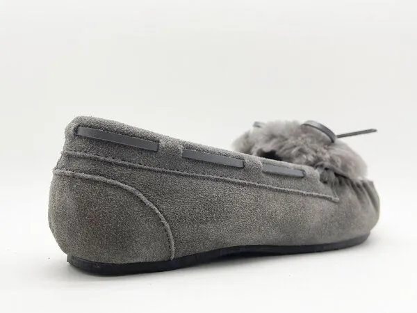 thies Mokassin aus Schaffell von thies 1856, Dark grey (dunkelgrau), – Produktbild 3 von 4