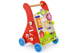 TikTakToo Lauflernwagen Lauflerner, Activity Baby Walker mit Motorikbrett, (Zahnradspiel, Motorikschleife, Spiegel, Spiel-Set), aus FSC-Holz, mit Gummilaufringen und Motorikspielzeug – Produktbild 1 von 1