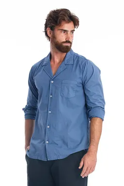 RAVENS VIEW IBIZA RAVENS VIEW IBIZA Herren vegan Hemd Daniele Indigoblau – Produktbild 1 von 1