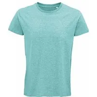 Sol's Sol's Herren T-Shirt Kurzarm Rundhals aus Bio - Baumwolle, Heather light green, – Produktbild 4 von 4