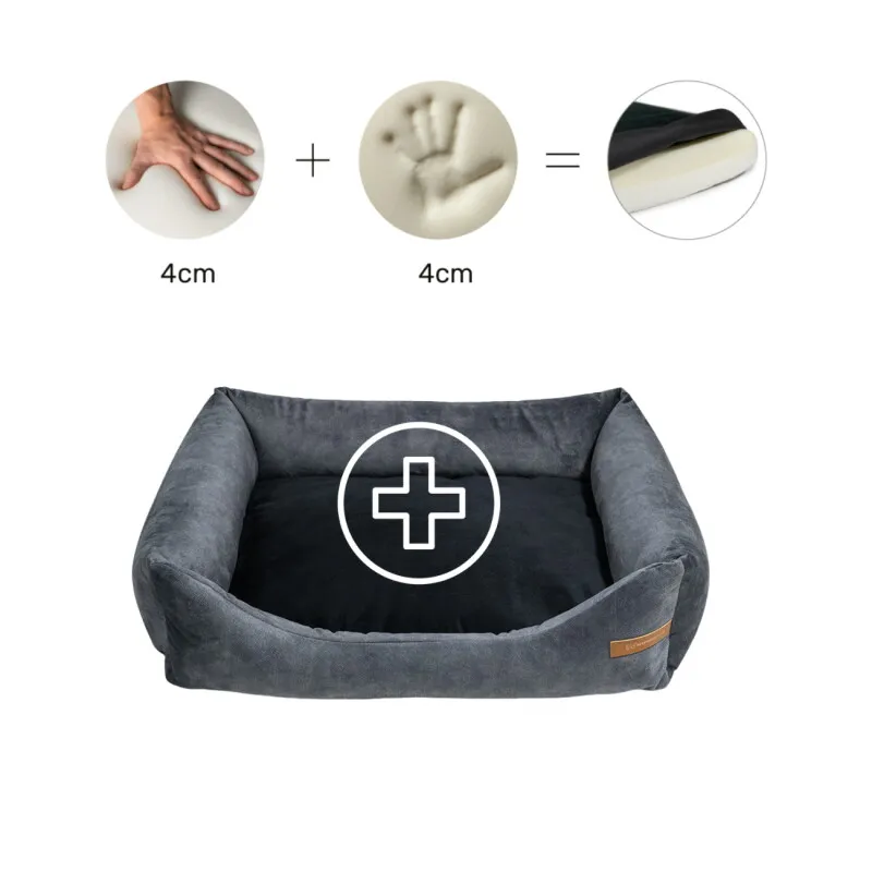 Rexproduct Rexproduct Otto Orthopädisches Hundebett Graphit S-XL XL, Schwarz, – Produktbild 1 von 2