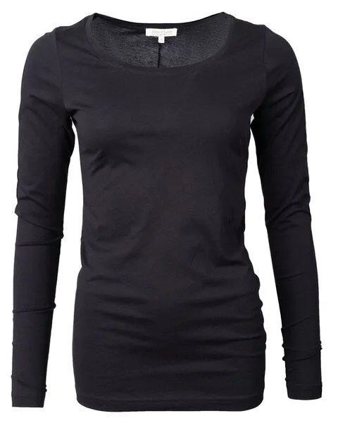 Alma & Lovis Alma & Lovis Langarmshirt aus 100% Bio-Baumwoll-Jersey (kbA) | Pure Shirt, Schwarz, – Produktbild 1 von 2