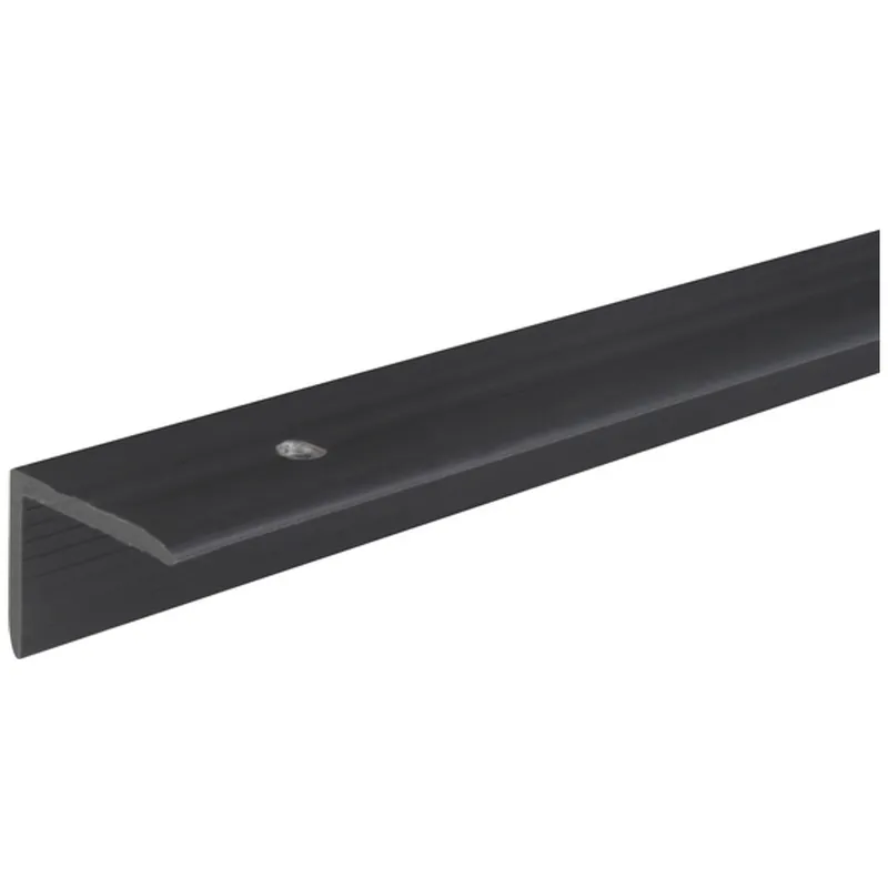 Alberts ALBERTS Treppenkanten-Schutzprofil, Kst., schwarz, LxBxHxS 1000x25x20x2,0mm – Produktbild 1 von 1